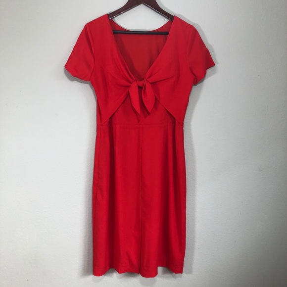 Alex Marie {red} Dress with Bow detail Back - Picture 4 of 7